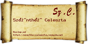 Szánthó Celeszta névjegykártya